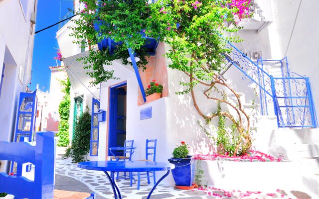 Blau, weiß, griechisch