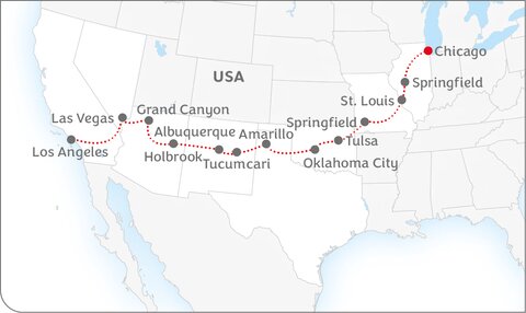 Mietwagenrundreise Die berühmte Route 66