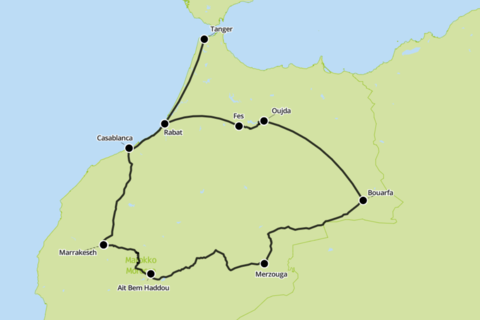 Marokko - Königsstädte, Wüste und Altasgebirge - Zug- und Busrundreise